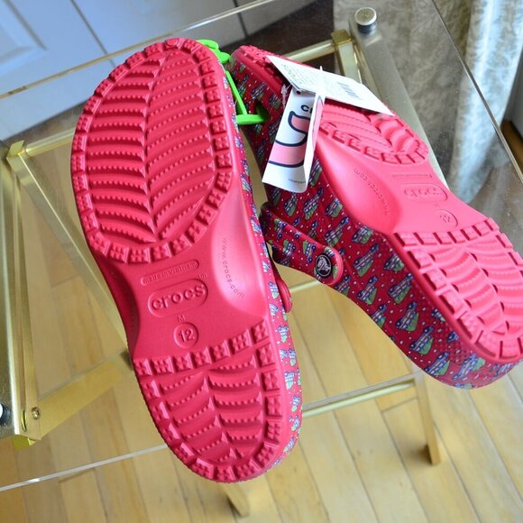 Crocs Vineyard Vines Christmas Holiday Red Classic Clog Size US M12 - Picture 6 of 9